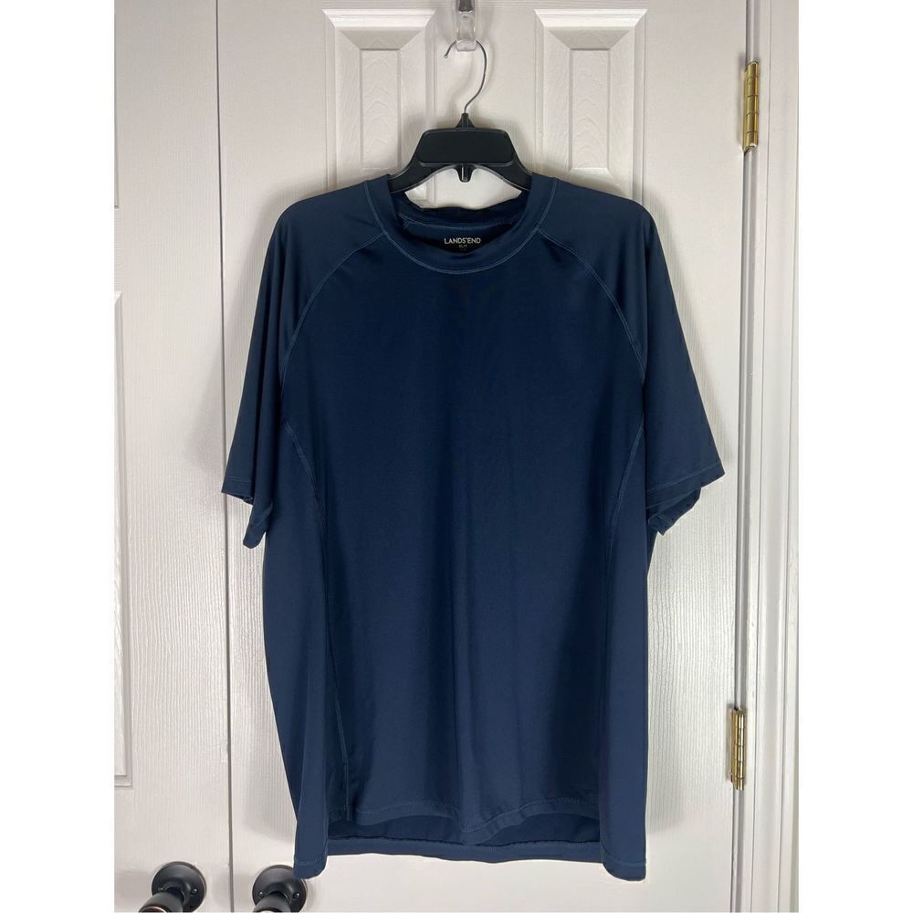 Lands End Mens Navy Swim Top Size XL/Tall